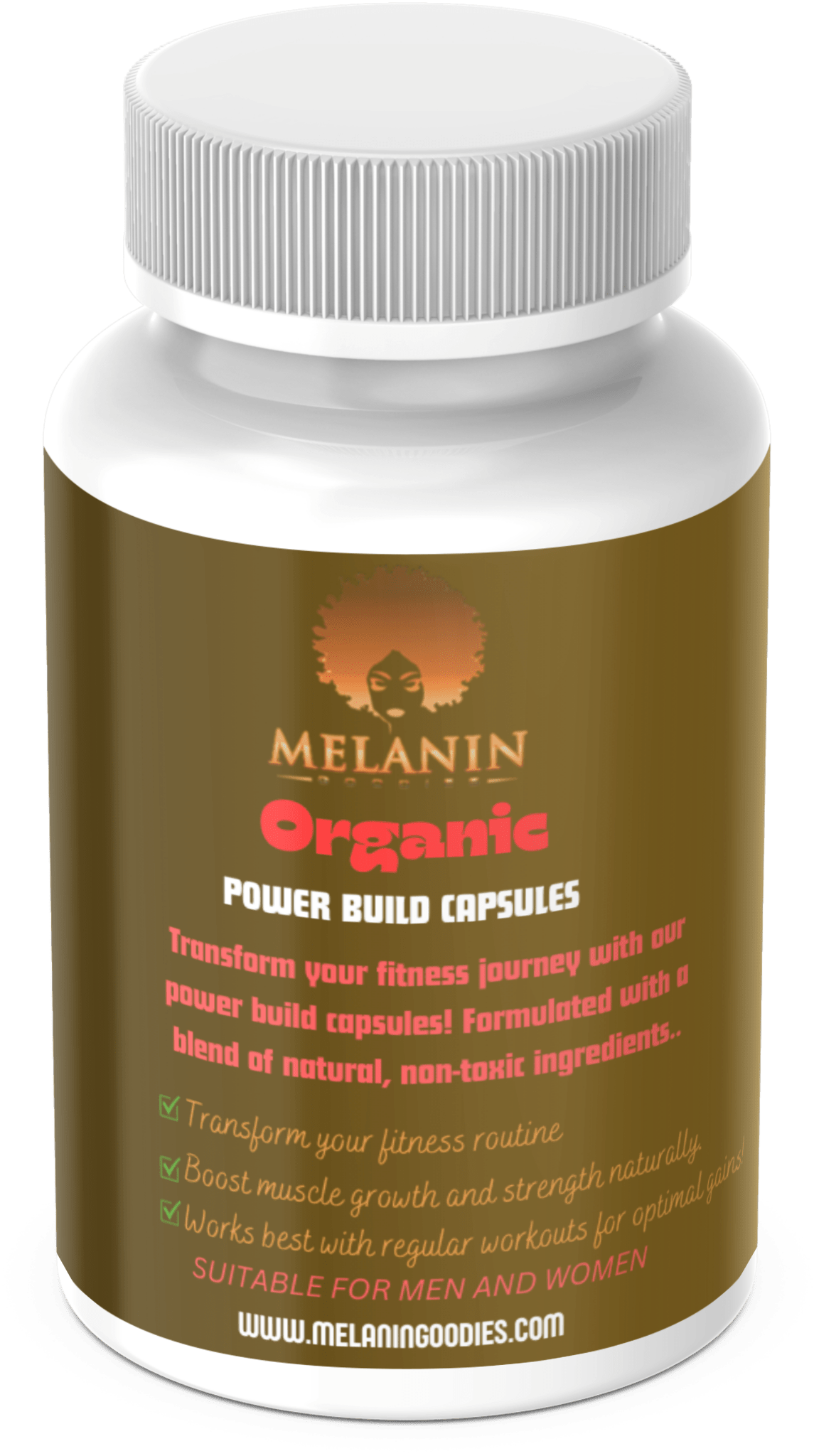 Power Build Capsules (Muscle Builder) - Melanin Goodies Co.