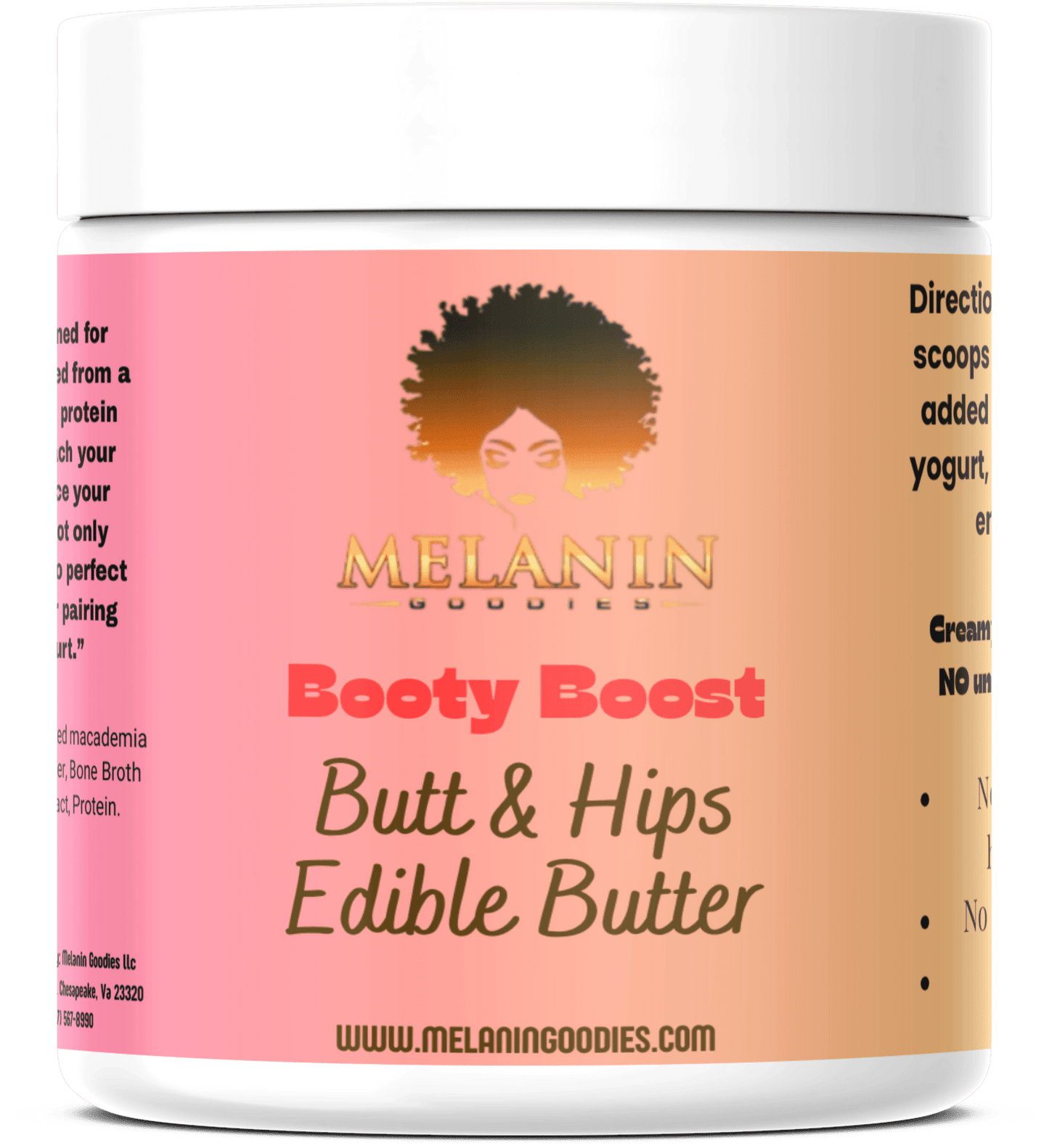 Booty Boost Butt & Hips Nutty Honey (Grow Glutes) - Melanin Goodies Co.