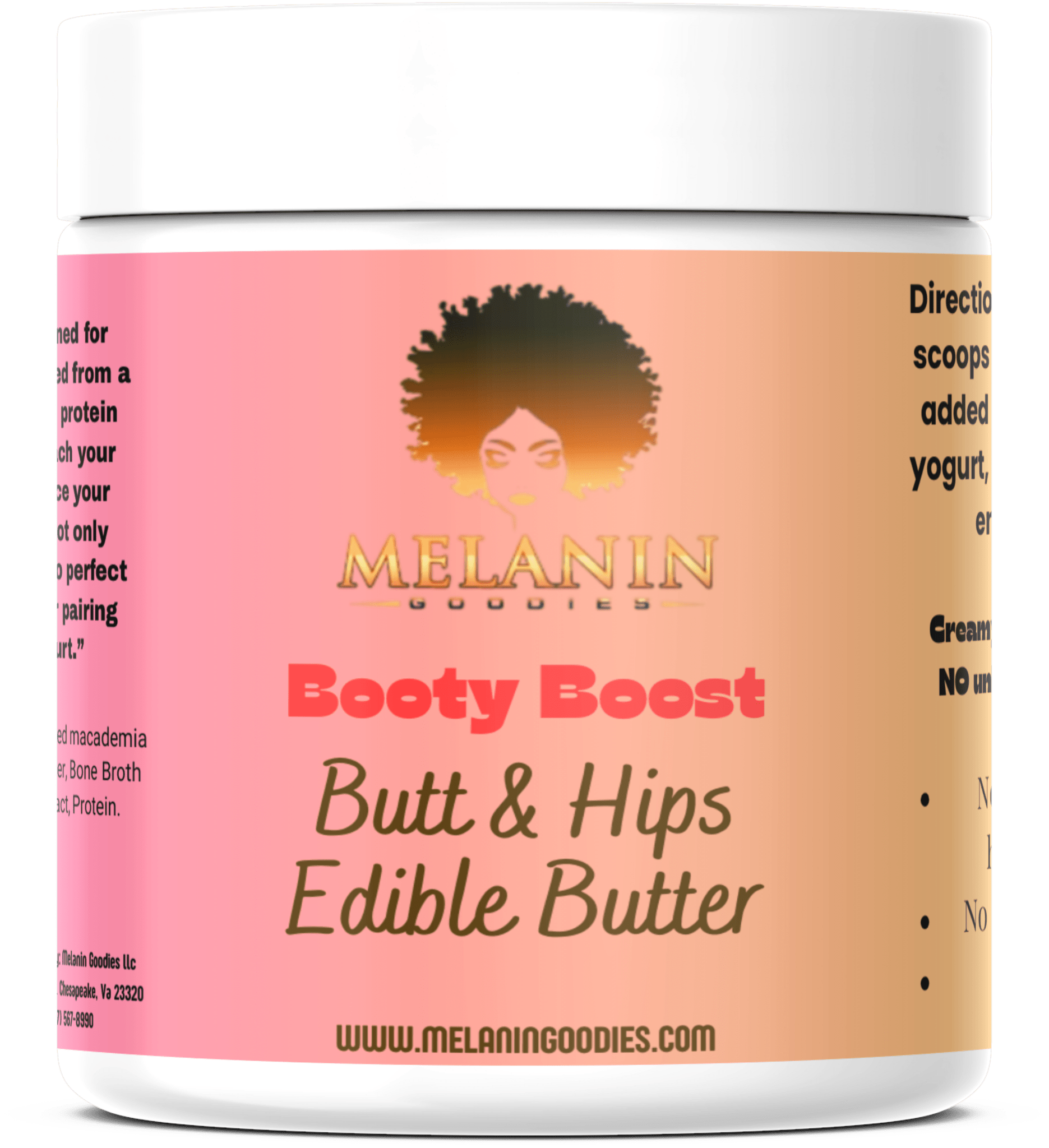 Booty Boost Butt & Hips Nutty Honey (Grow Glutes) - Melanin Goodies Co.
