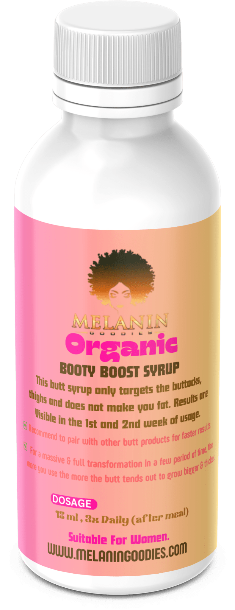 Booty Boost Syrup (Butt Mega - growth) - Melanin Goodies Co.